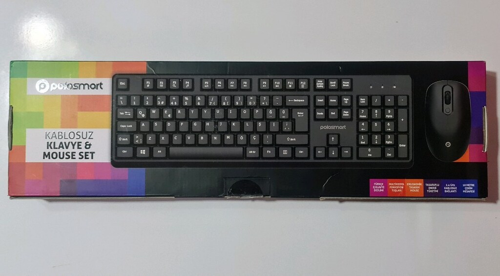 Polosmart PSK11 kablosuz klavye ve Mouse set. Sıfır kutusunda. - 13