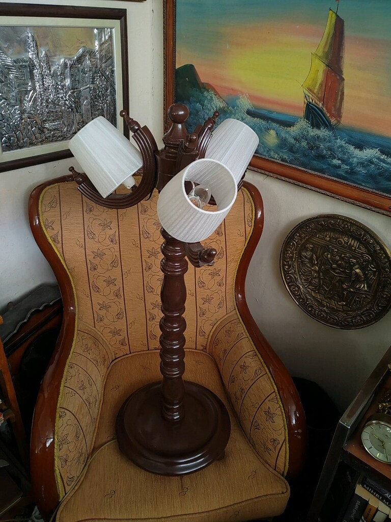 Vintage zarif köşe Abajur 95 cm - 3
