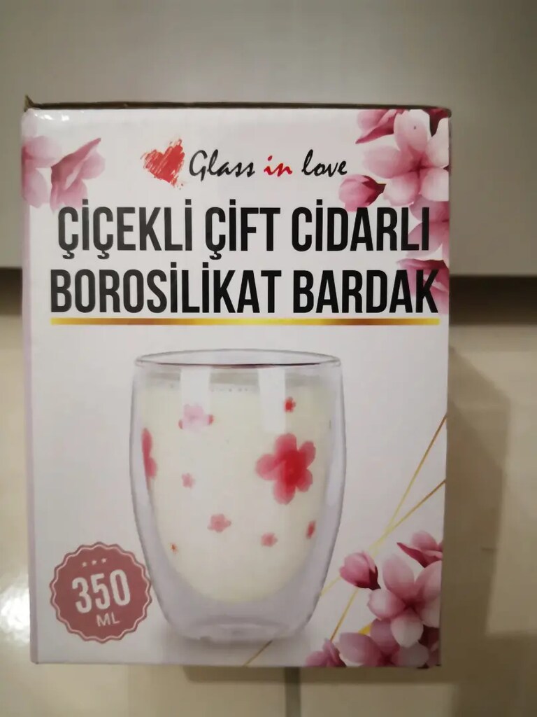 Çiçekli çift cidarlı bardak - 3