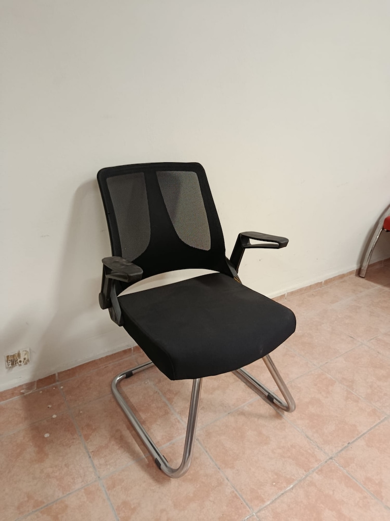 KLAS OFİS ÜSKÜDAR SİYAH KUMAŞ TEKLİ BEKLEME SANDALYESİ - 2