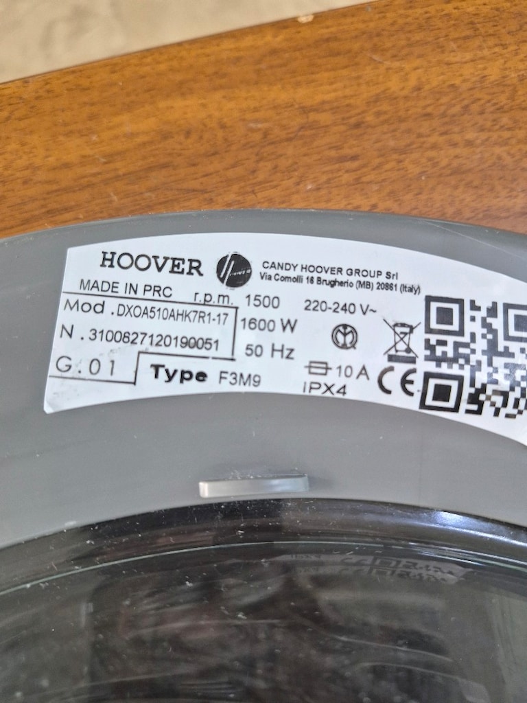 HOOVER DXOA510AHK7R1-17 ÇAMAŞIR MAKİNESİ ÖN KAPAĞI - 4