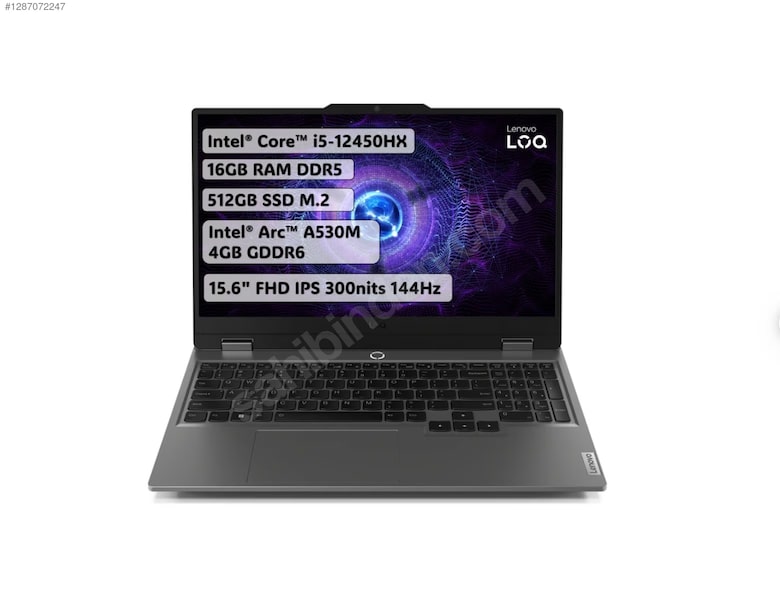 Lenovo LOQ 15IAX9I 144Hz 15"6 Çok Temiz Oyuncu Laptop! - 6