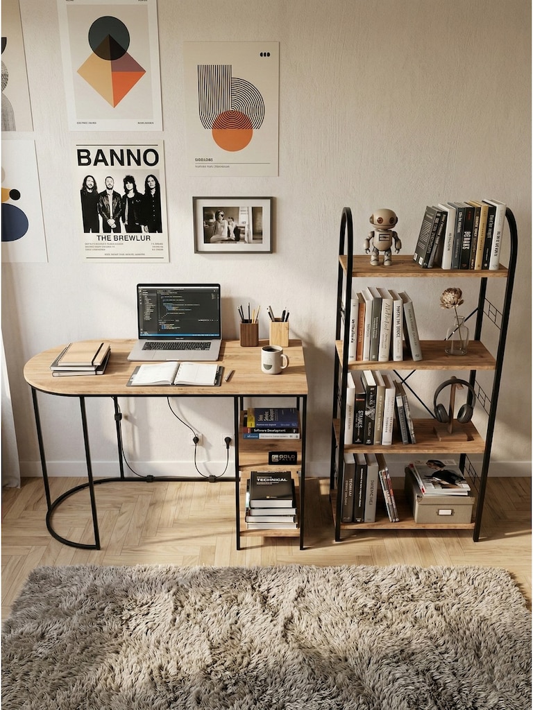 ÇALIŞMA MASASI, KİTAPLIK SET , AVANTAJLI SET - 4