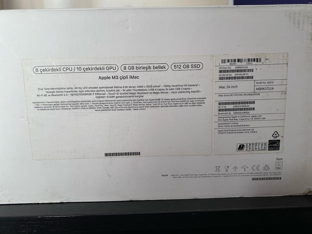 Apple iMac M3 24” 512GB | 10/10 Temizlik | Apple Zorlu Çıkışlı | Kutul - 3