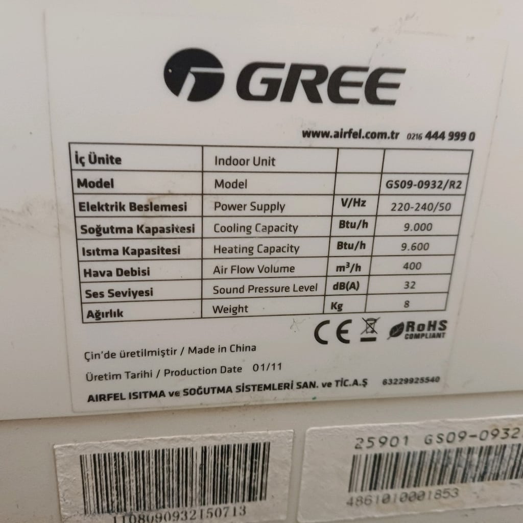 2 adet Gree Klima 9000 btu Ortaköy - 4