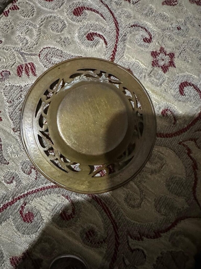 Antika kıl testere işçilikli gümüş çay tabağı 1930-1940'lar 800 ayar g - 2