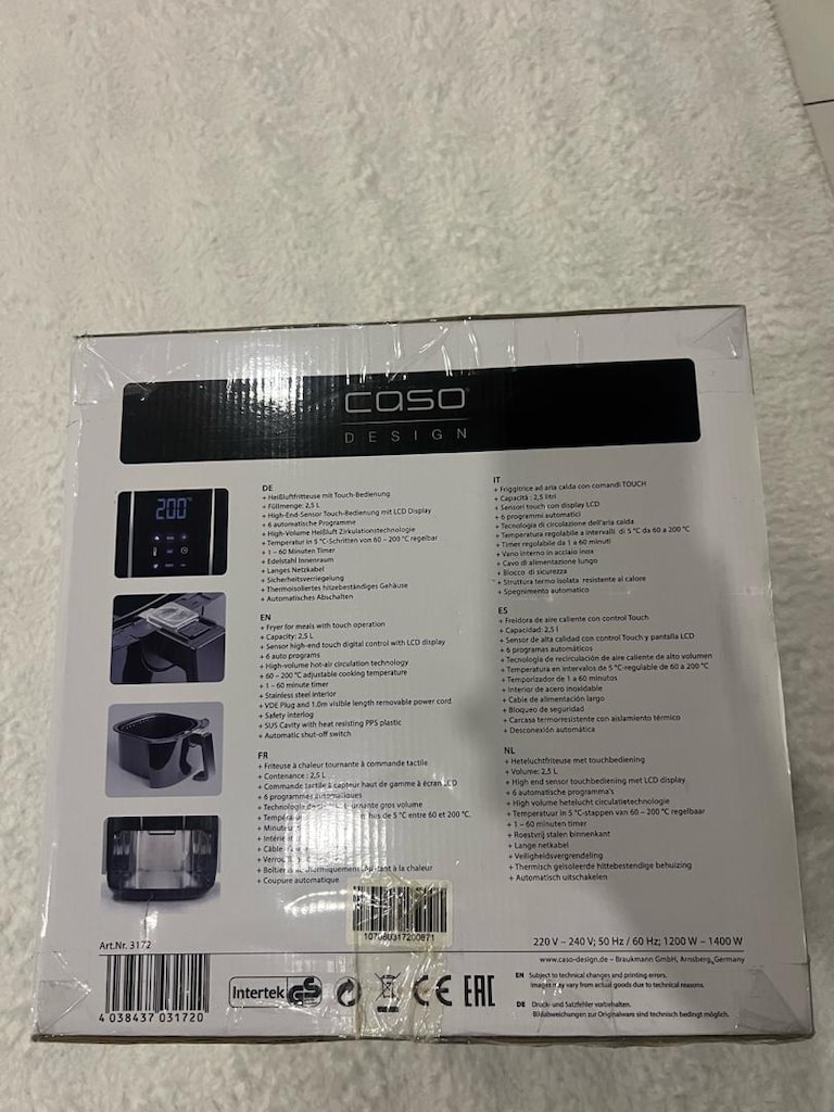 Airfryer caso desing Alman markası - 2