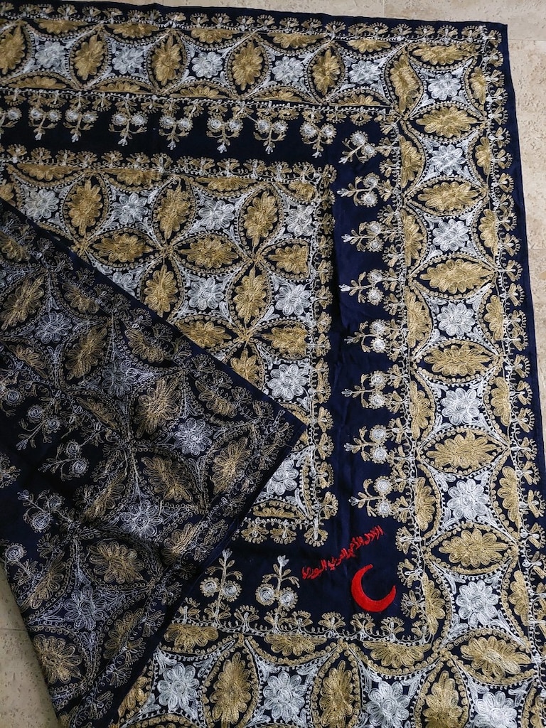 ANTIKA ESKI SUZANI NAKIS ÖRTÜ 120CM SİFİR SANDİKTAN TERTEMİZ - 4