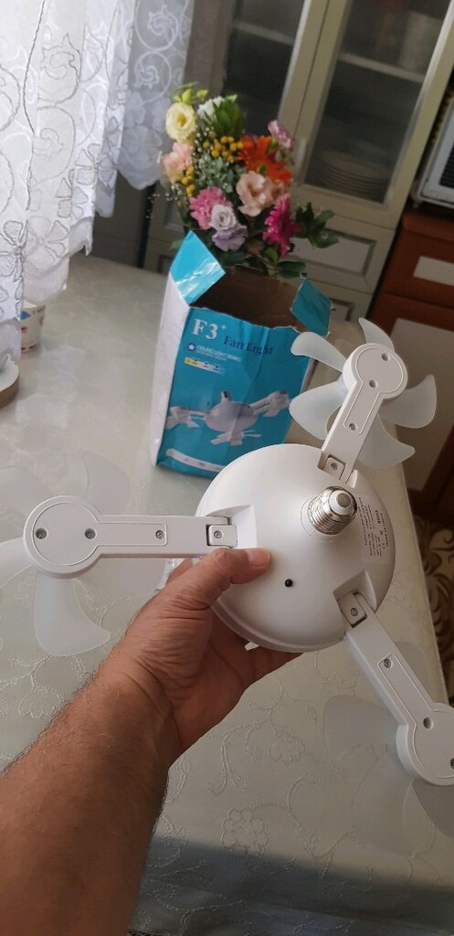 Çok fonksiyonlu tavan vantilatör led ışık hem vantilatör ikisi bir ara - 5