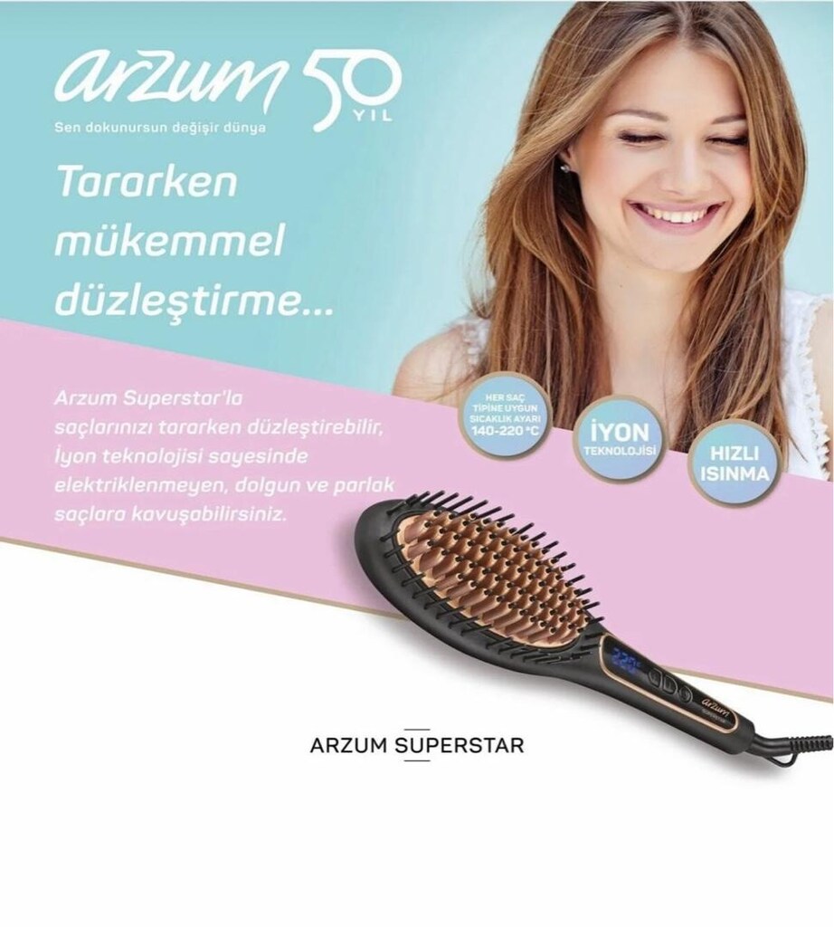 Arzum Superstar Saç Düzleştirici Fırça - 5
