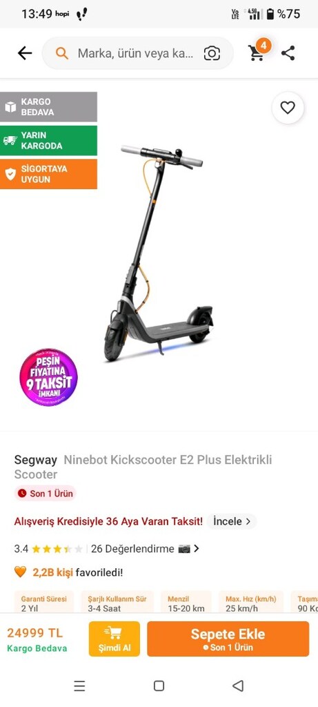 segway ninebot kickScooter F2 plus Elektrikli Scooter - 16