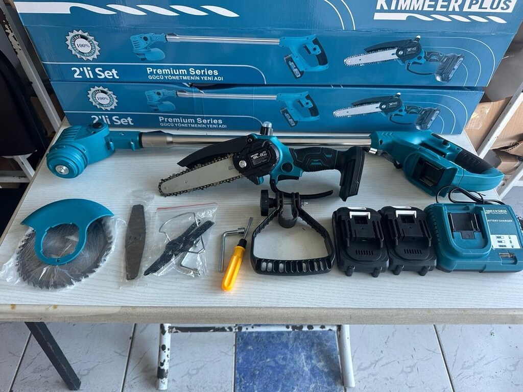 2 li set ağaç budama testeresi çim biçme tırpan - 2