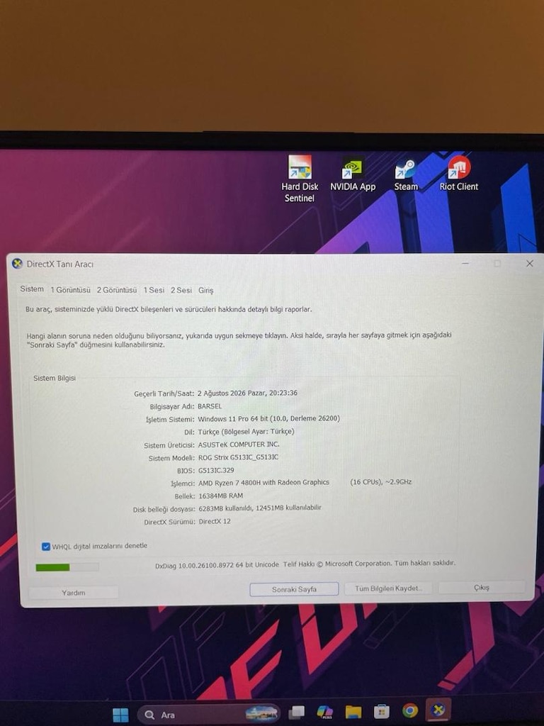 Asus Rog Strix g15 temiz oyuncu laptop - 7