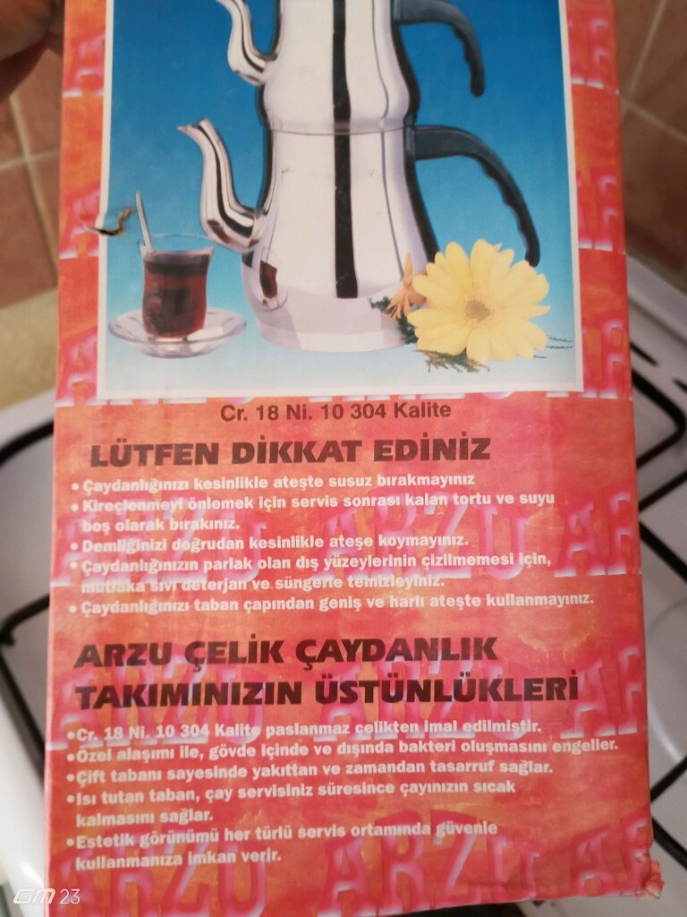 büyük boy çelik çaydanlık - 3