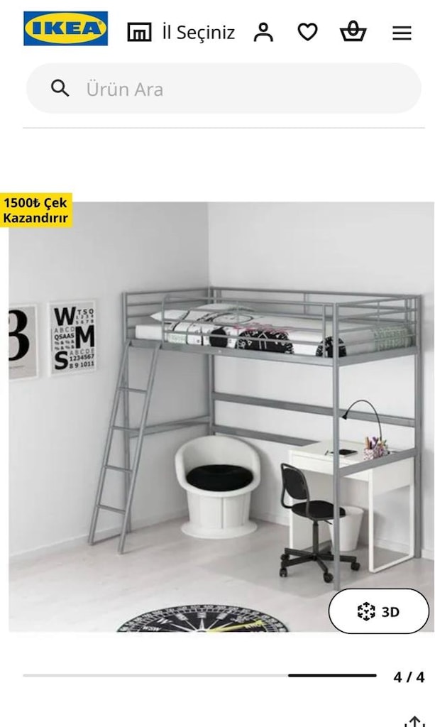 İkea ranza tek kişilik 90*200 cm - 11