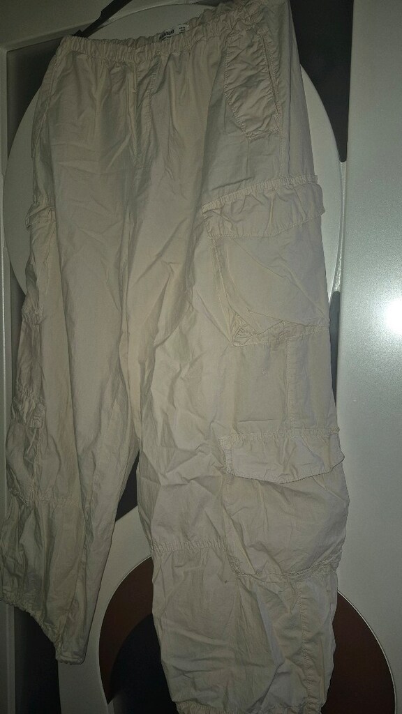 kargo cep paraşüt kumaş lastikli pantolon - 2