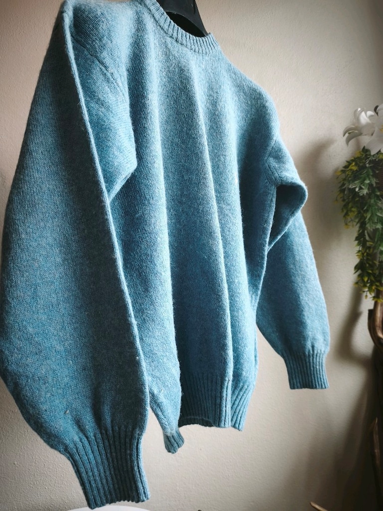 Vintage Triko %100 Shetland Saf Yün Kazak – Unisex (XL/XXL) — görsel 3/11