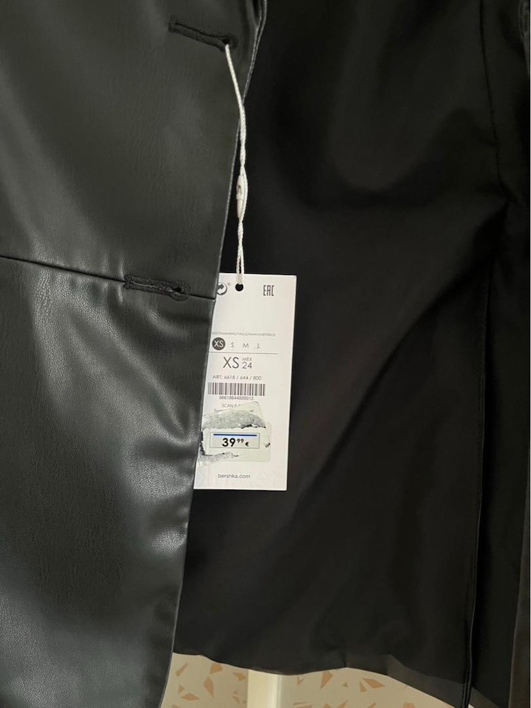 Bershka Siyah Deri Ceket - 4
