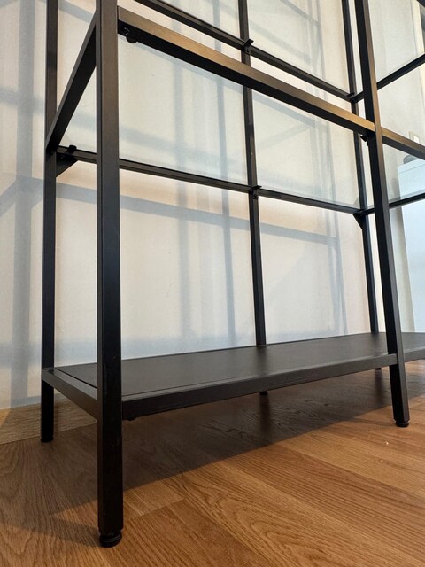 IKEA VITTSJÖ Açık Raf Sistemi Siyah-Kahve 100×175cm