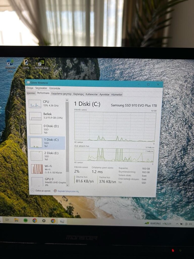 Satılık Laptop Monster ABRA A5 V15.2 - 9