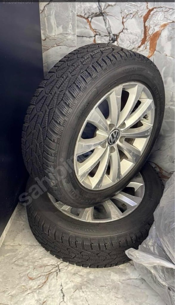 205 55 16 sıfır ayarında kış lastiği 5x112 16 passat jant - 2