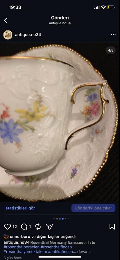 ANTİKA ROSENTHAL TRİO SET - 4