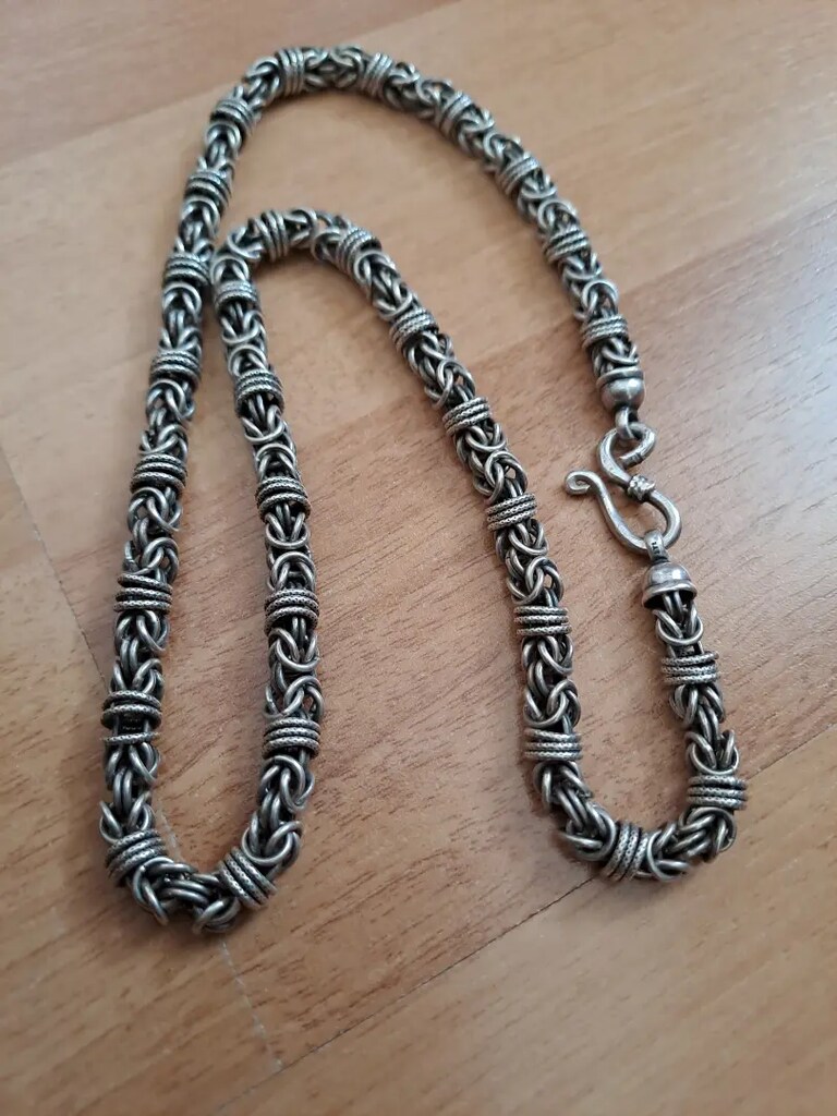 Özel yapım kancalı 925 ayar gümüş kolye