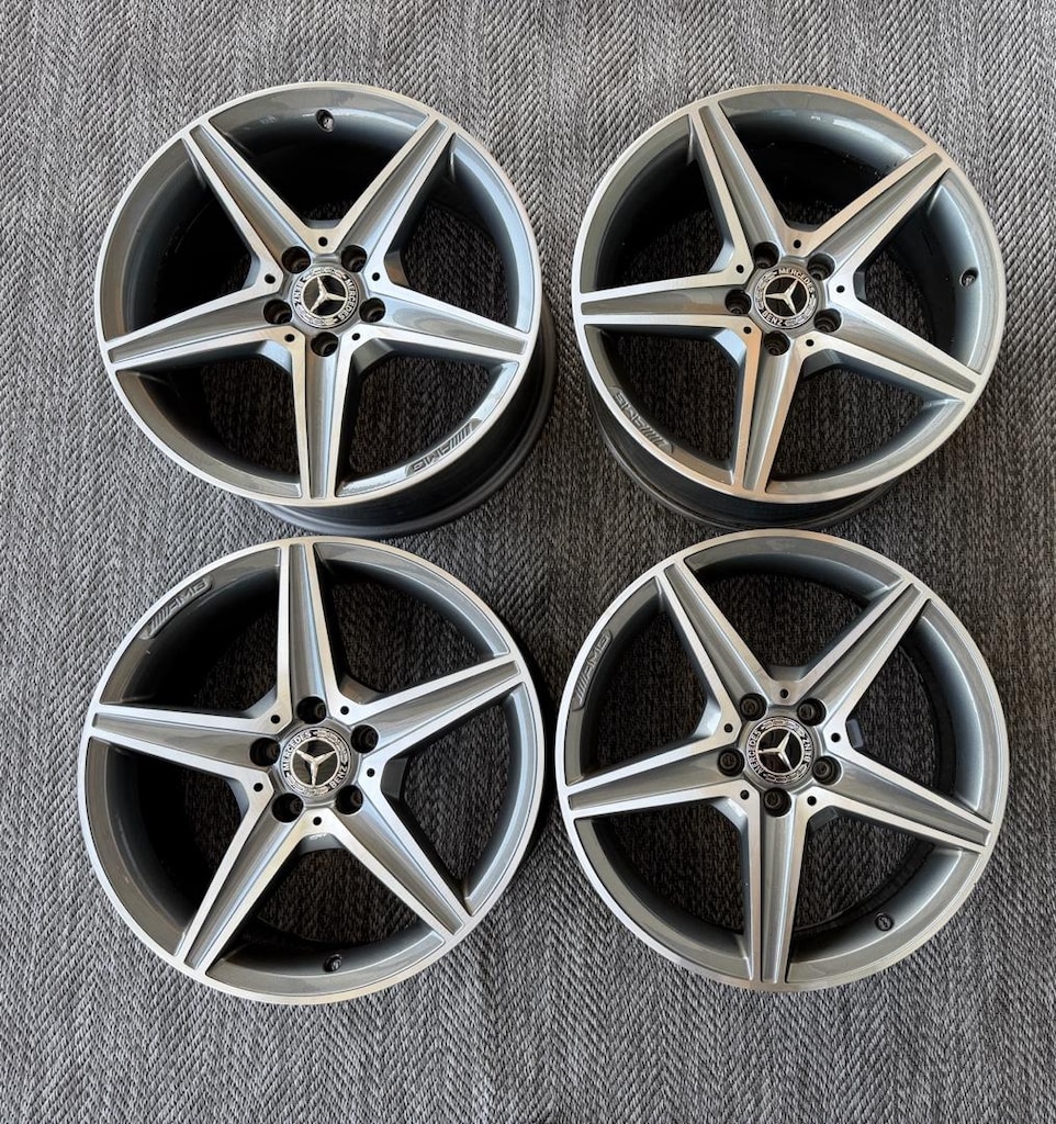 18 İNÇ ORİJİNAL MERCEDES C-CLASS AMG W205 JANT TAKIMI HATASIZ - 2