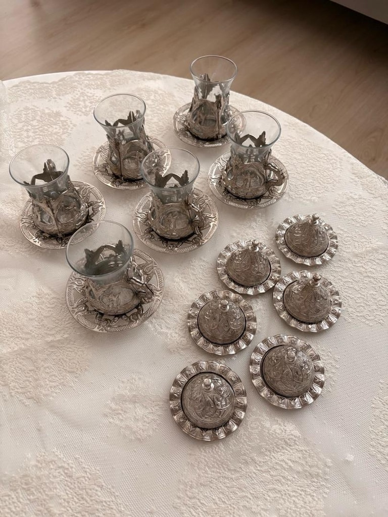6'lı çay bardağı ve lokumluk - 3