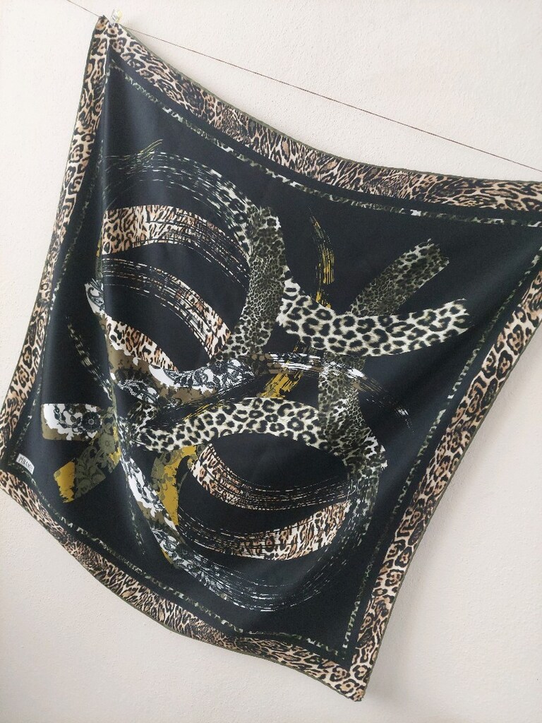 PİRAMİT leopar-elips desenli eşarp - 5