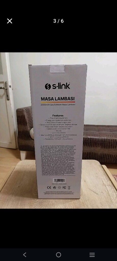 SIFIR S-LINK SL-M9051 ŞARJLI DOKUNMATİK 24 LED'Lİ MASA LAMBASI - 3