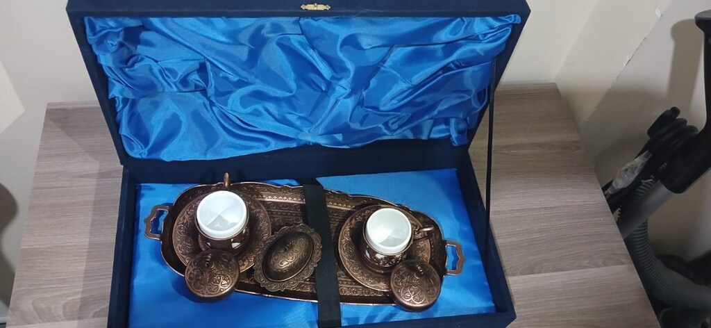 bakır kahve fincan seti - 4