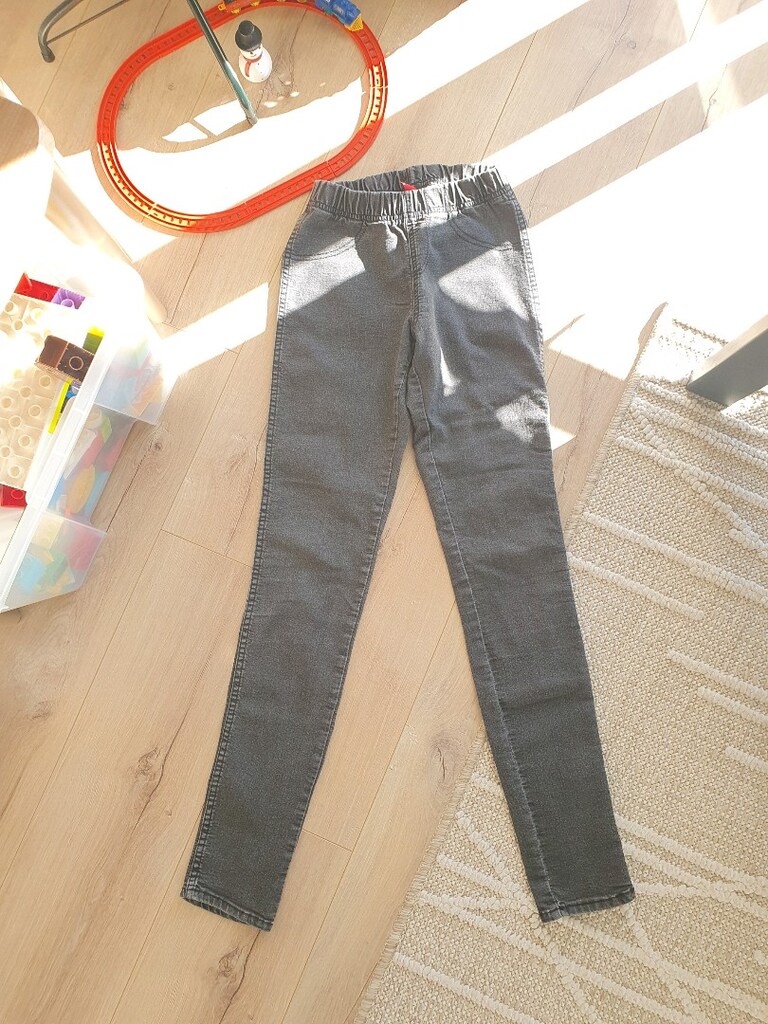 HM H&M Kadın Elastik Bel Denim kot tayt skinny Pantolon - 8