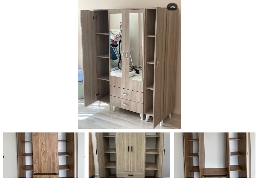 4 kapaklı elbise dolabı vbxgszyeoi - 4