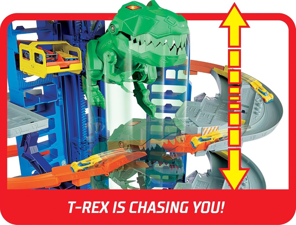 Hot Wheels HW Robotik T-rex Ultimate Garaj - 5