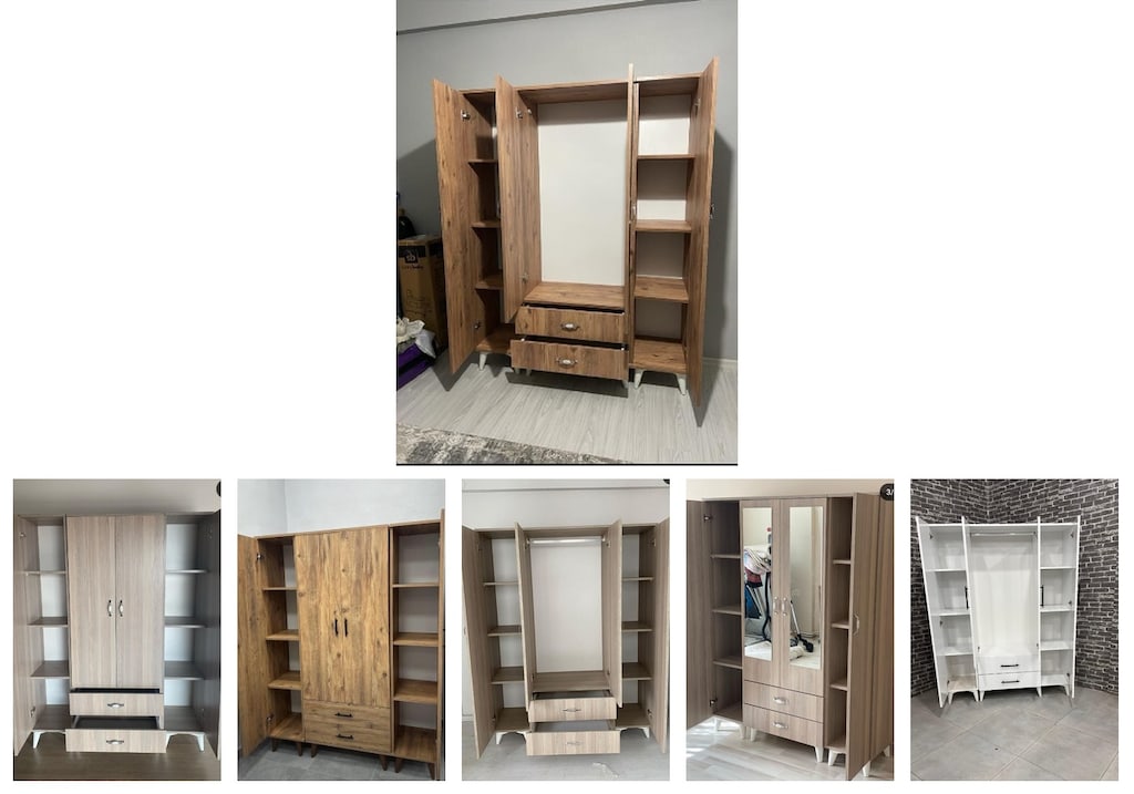 4 kapaklı elbise dolabı kclcjlczkw - 6