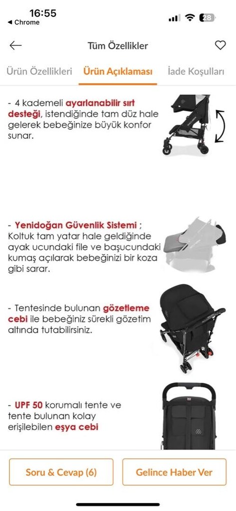 Maclaren quest arc baston bebek arabası - 5