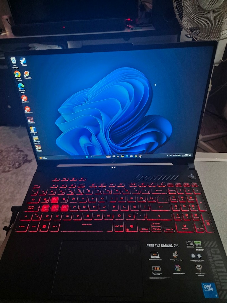 asus tuf gaming f16 1 hafta oldu alalım