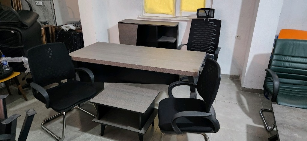 ofis masa takımı SANDALYELER DAHİL ikinci el temiz 160×70 cm - 3