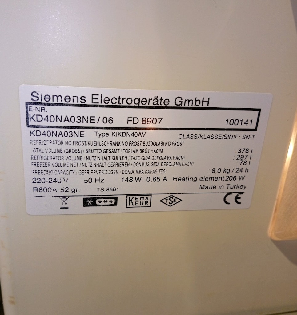 Siemens 378 Litre No Frost Buzdolabı temiz sağlam - 6