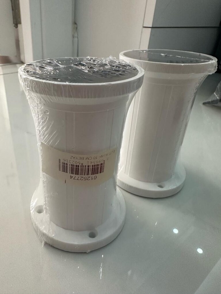 2 ADET 10 CM ELİT MARKA BEYAZ AYAK - 3