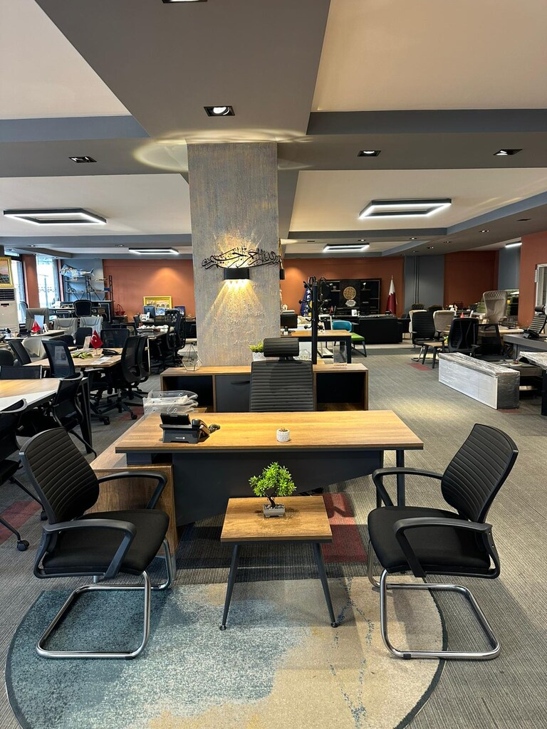 KLAS OFİS ÜSKÜDAR 160X75 EKO CEVİZ MAKAM SETİ SIFIR - 6