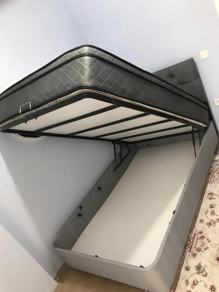 Sıfır 120×200cm özel ölçü tek kişilik kaliteli baza başlık petli yatak - 5