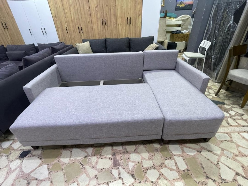 ENZA HOME SMART KÖŞE L KOLTUK YATAKLI BAZALI SIFIR KUMAŞ 240/145 - 4