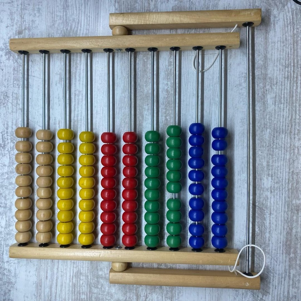 IKEA MULA Ahşap Abaküs Montessori Eğitici Oyuncak 100 Boncuk - 3