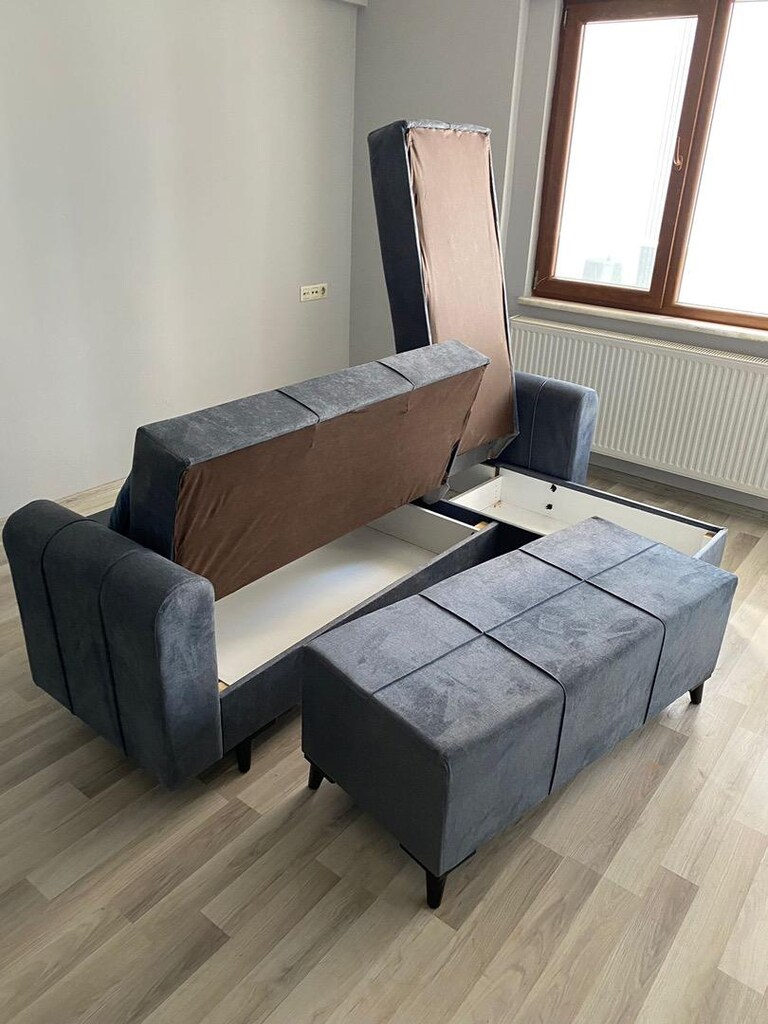 230*140cmL koltuk köşe takımı yatak olabiliyor Sandıklı L yönü değişir - 2