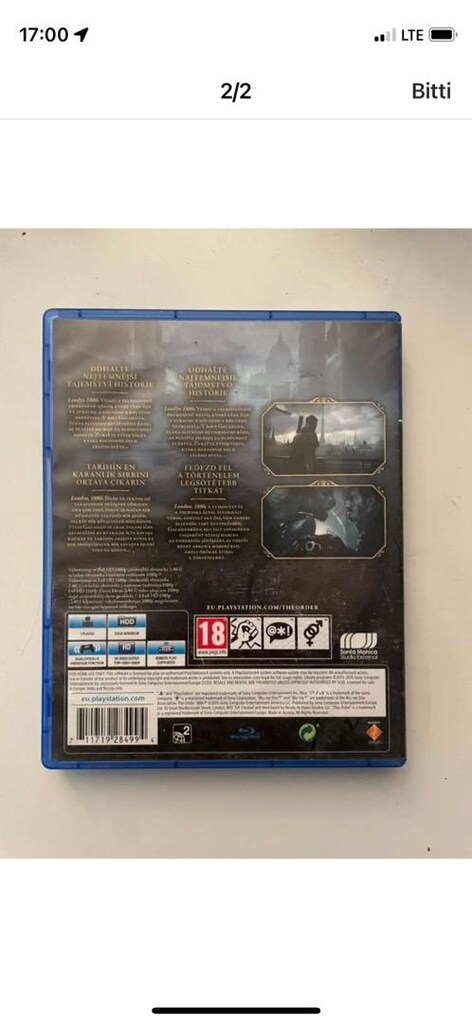 The Order ps4-elden teslim/kargo yapılmaz - 2