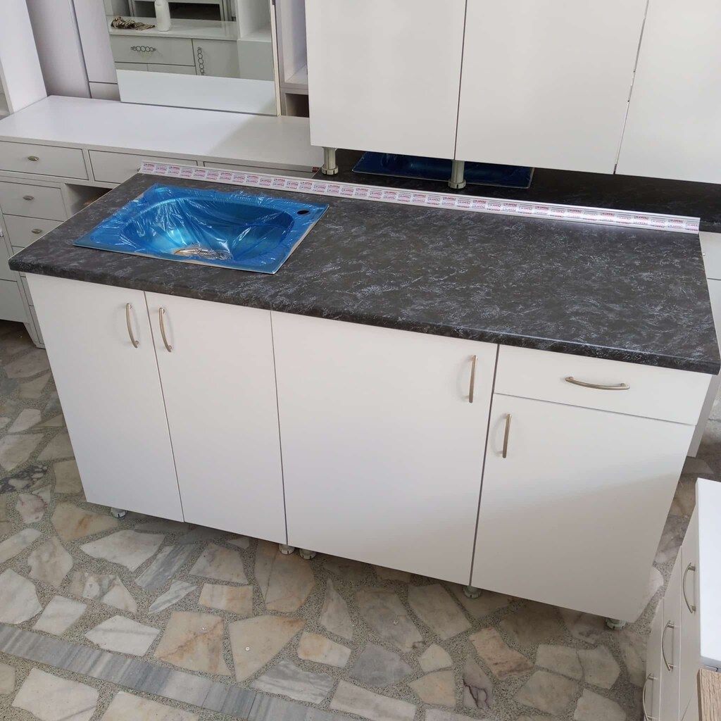 150 cm mutfak alt dolabı beyaz - 6