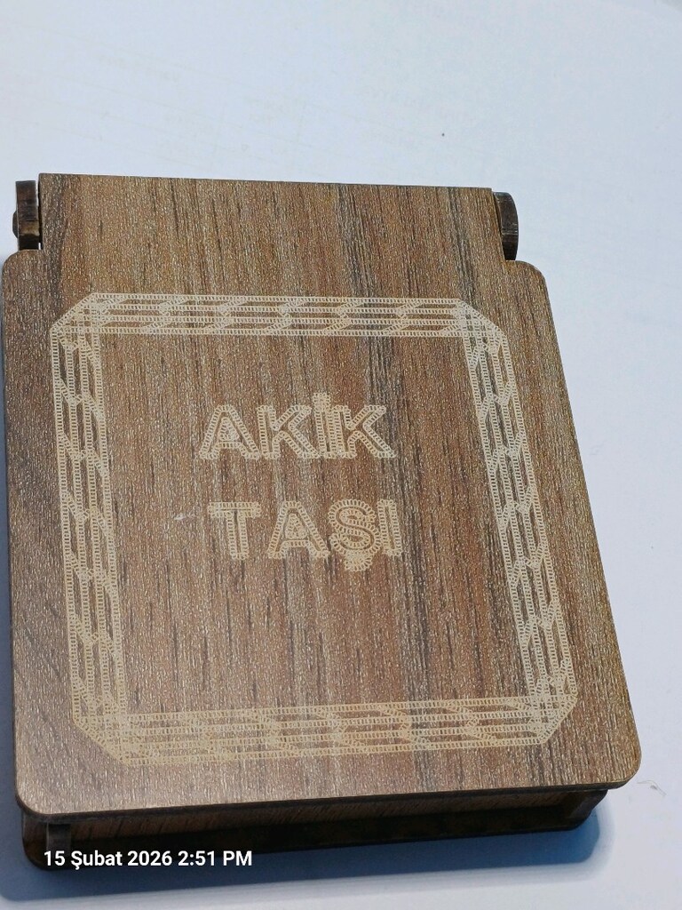 8mm ölçüsünde Doğal akik taşı bileklik özel ahşap kutusu ile gönderile - 5