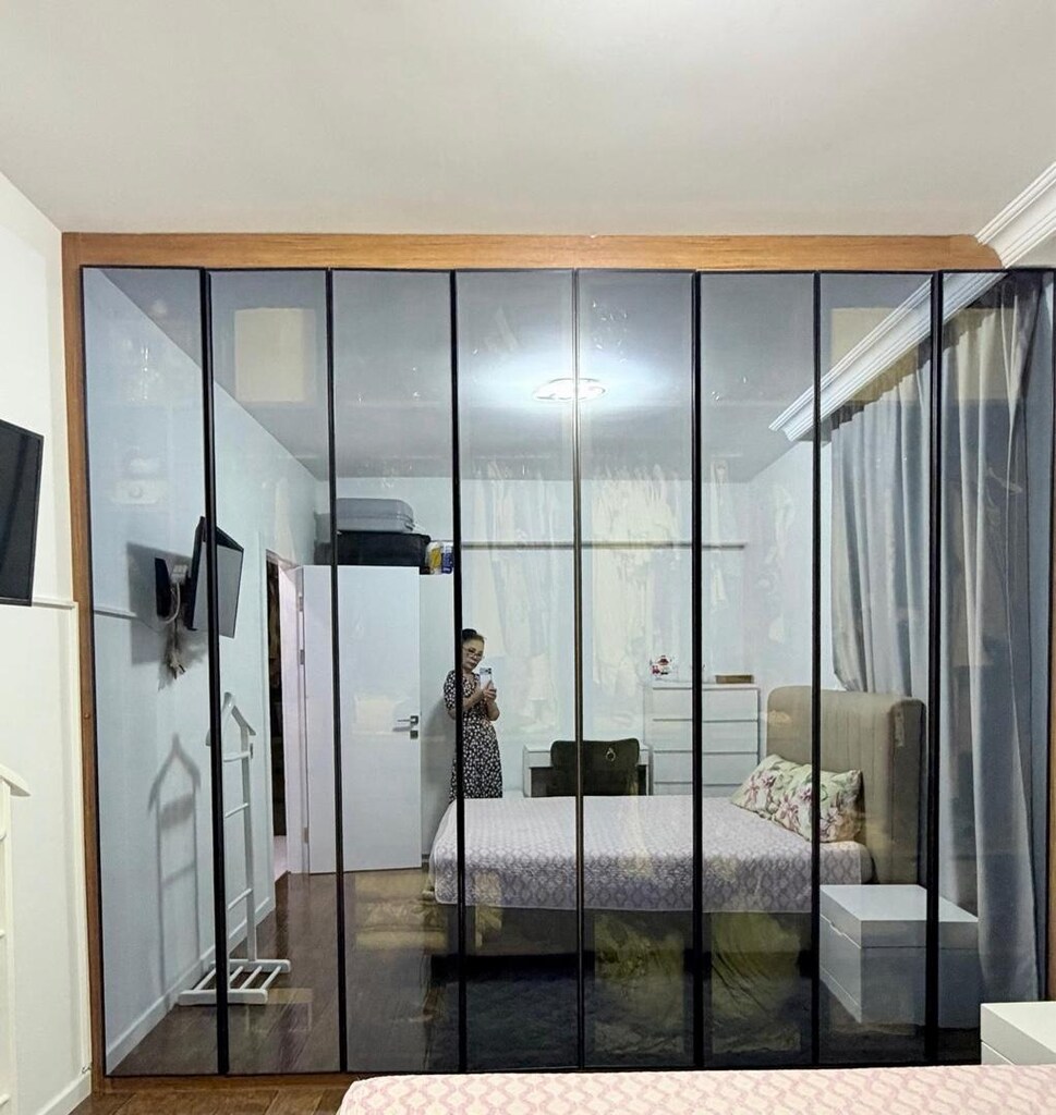 270x320 cm Füme Cam 8 Kapılı Lüks Gardırop – Çok Temiz Durumda - 2